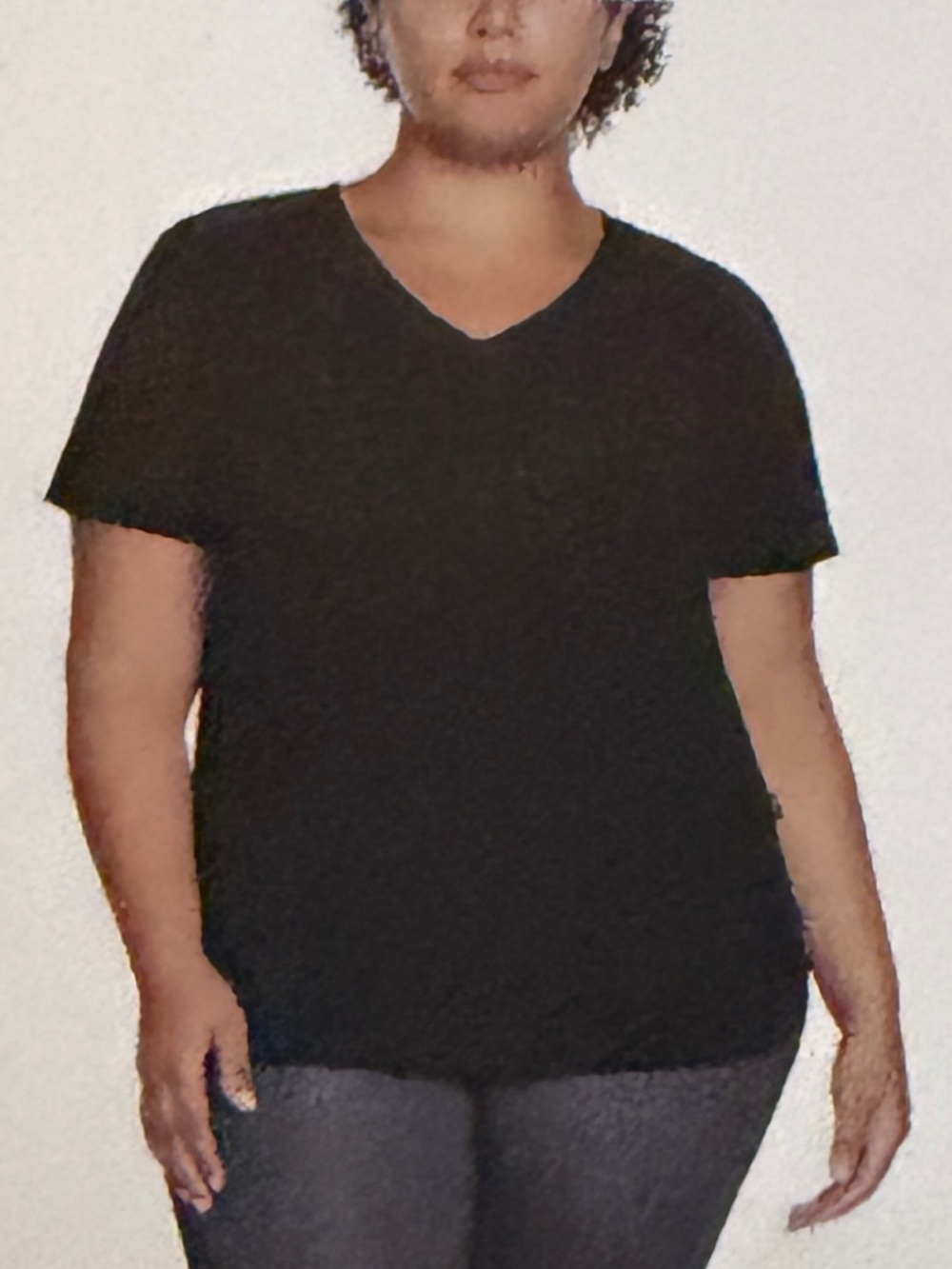 Skechers Women’s Black Rib V-Neck Tee